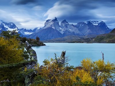 A view in Torres del Paine National Park, Patagonia, Chile