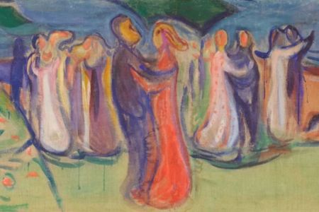 The middle section of&nbsp;Dance on the Beach&nbsp;(1906) by Edvard Munch