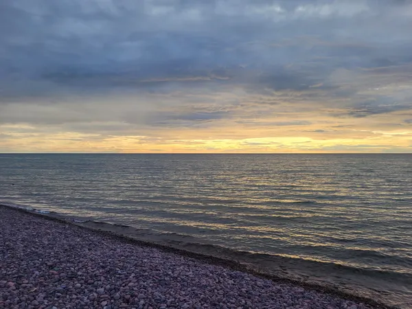 Eagle Harbor, upper Peninsula of Michigan at sunset thumbnail