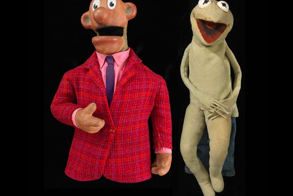 Sam and Kermit puppets