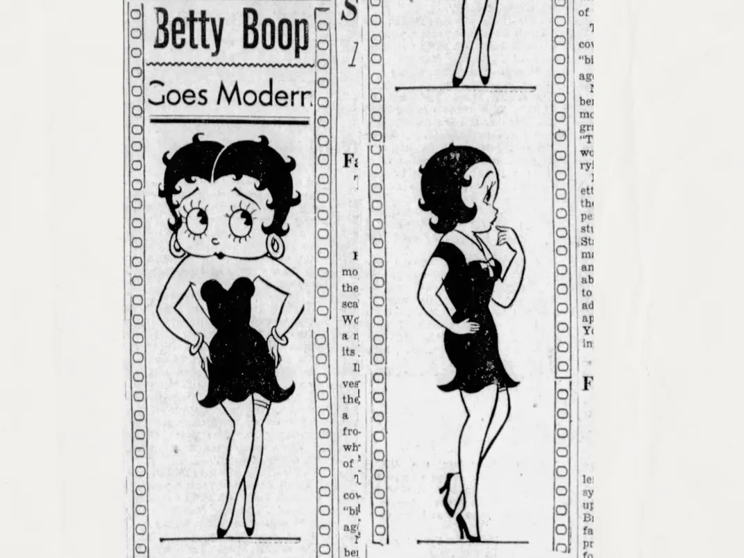 Betty, before (left) and after (right) the Hays Code took effect