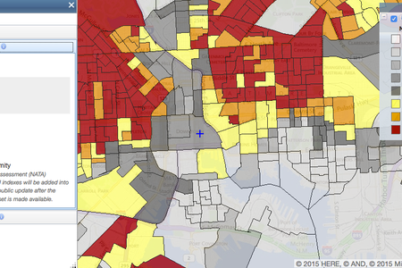 EJSCREEN overlays demographic data with EPA pollution data. 