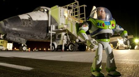 Buzz Lightyear returned to Earth on Discovery in 2009.
