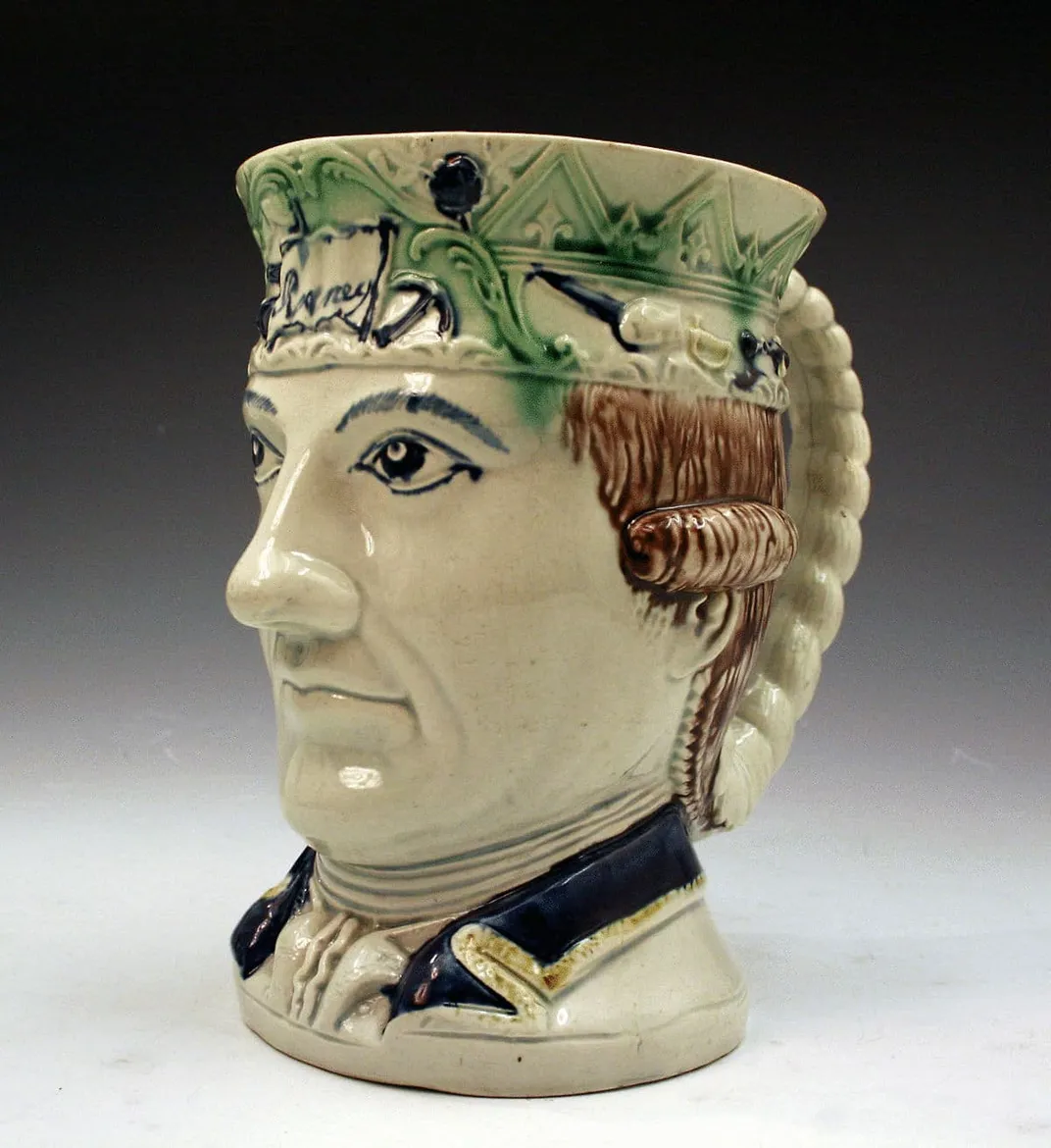 A tankard in the shape of Admiral George Rodney's head