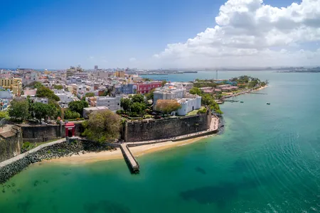 An aerial view of San Juan, Puerto Rico