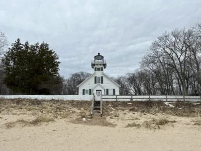 Michigan&rsquo;s Mission Point Lighthouse&nbsp;is perched on the tip of Old Mission Peninsula 17 miles north of Traverse City.