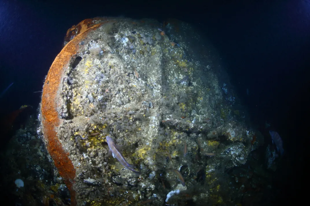 Underwater equipment from shipwreck