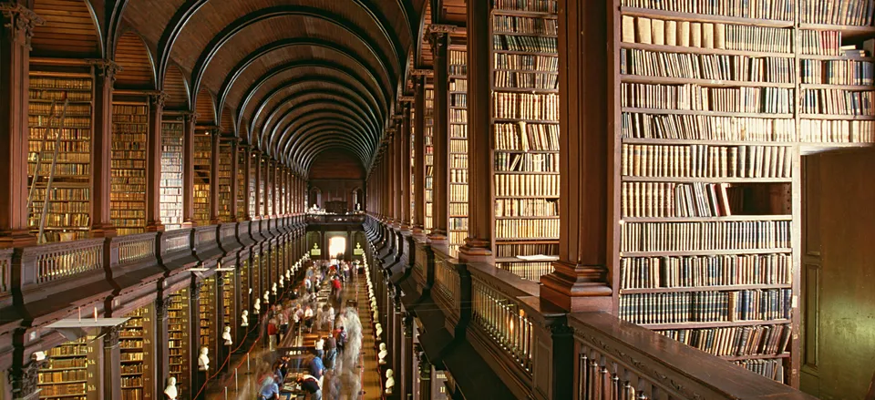  Trinity College Library, Dublin, home to the <i>Book of Kells</i> 