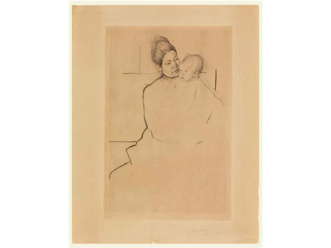 Gardner Held by His Mother, Mary Cassatt