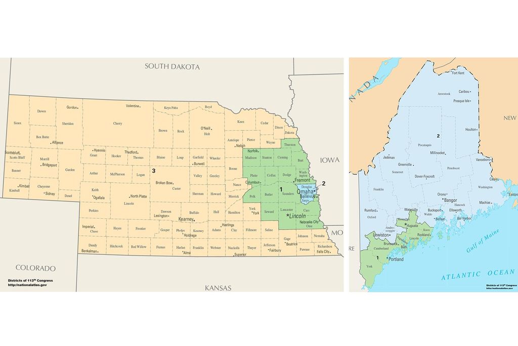 Maine and Nebraska's congressional districts