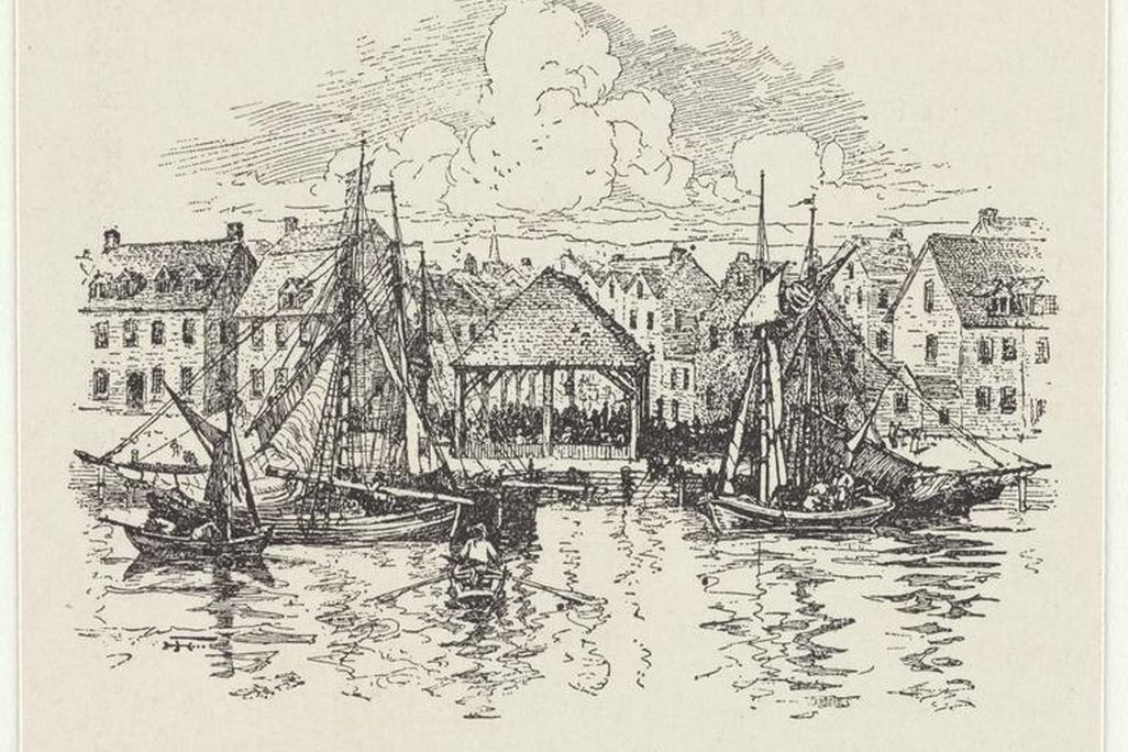 New York slave market about 1730