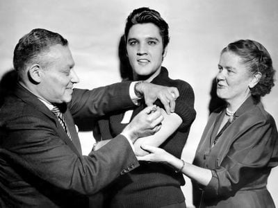 “He is setting a fine example for the youth of the country,” said a public health official after the King of Rock 'n' Roll received a vaccine on the set of “The Ed Sullivan Show” in October 1956.