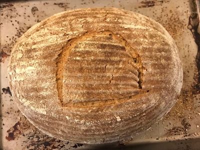 The result. On Twitter, Samus Blackley describes it as "much sweeter and more rich than the sourdough we are used to."