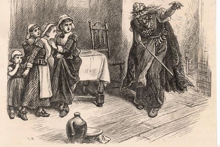 The pivotal accuser at the trials, Tituba, would go down in history as a purveyor of satanic magic. An 1880s engraving depicts her in the act of terrifying children.