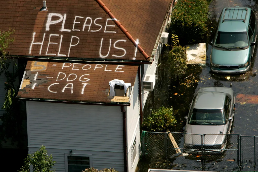 Hurricane Katrina plea for help