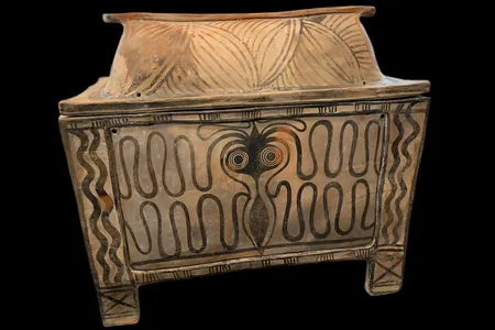 Found among Steinhardt's stolen artifacts was the Larnax, a small chest that was used to store human remains. Dated to between 1200 and 1400 B.C.E., the chest originated on the island of Crete.