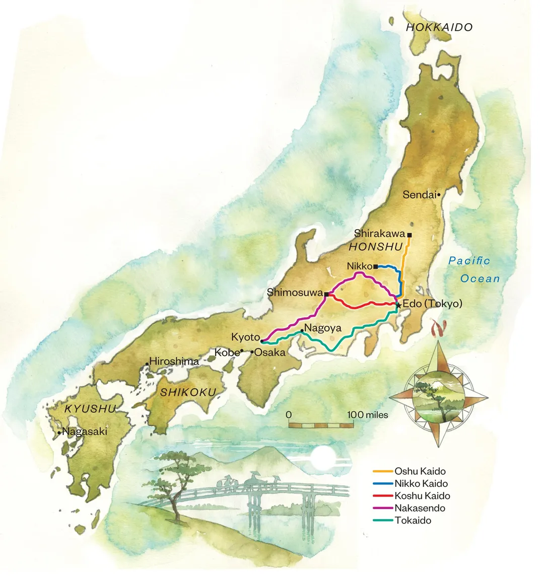 Japan Tokugawa Shogunate Map