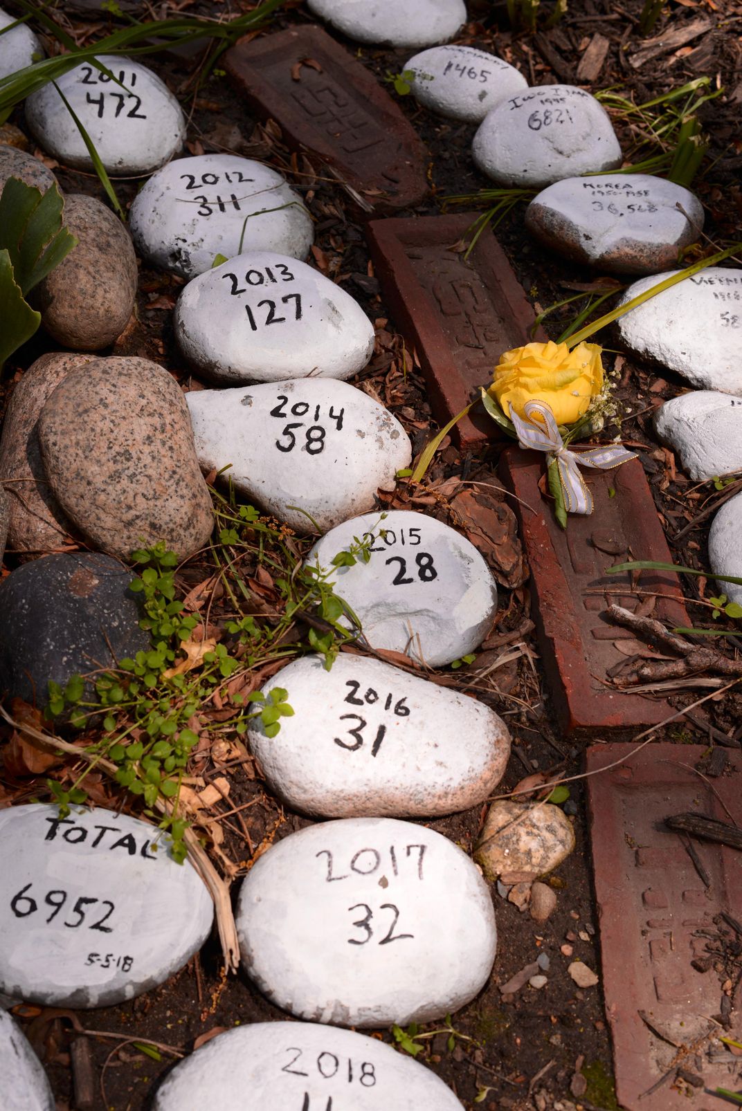 stones at Old North Church Memorial Garden