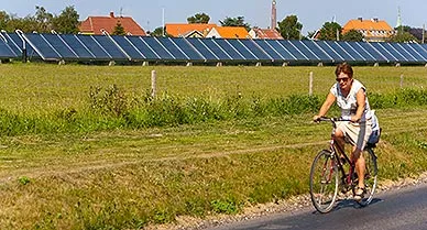 Renting a bike is a great way to explore Aero Island.  Along the way you will see many U-shaped farms, typical of Denmark.