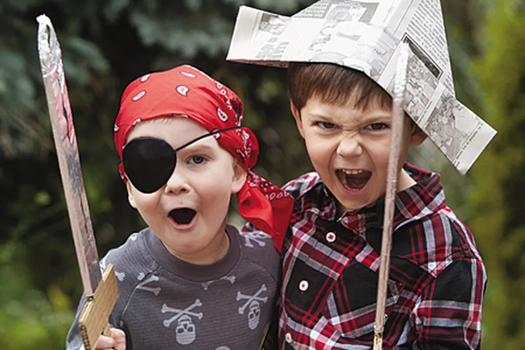 Children playing pirates