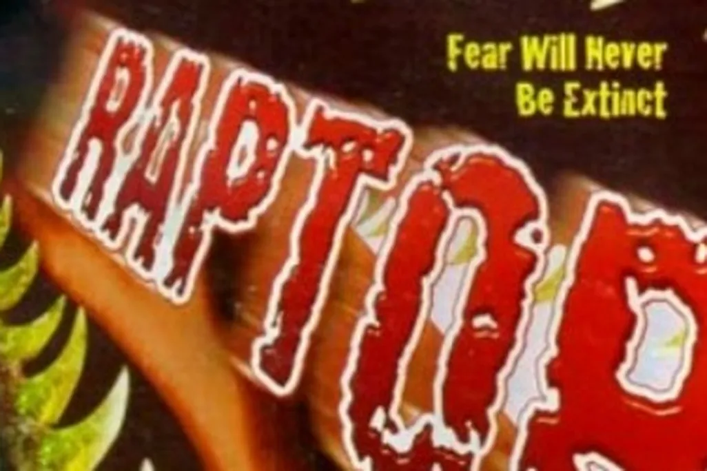 The poster for the 2001 b-movie Raptor.