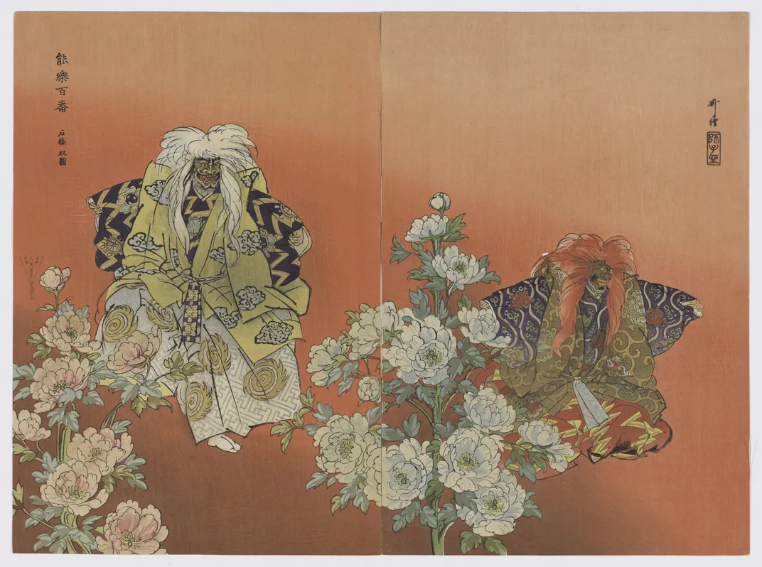 Shakkyo, Tsukioka Kogyo, woodblock print, 1922-1927