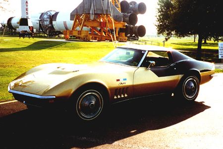 Alan Bean's Corvette goes on display at the Kansas Cosmosphere and Space Center.