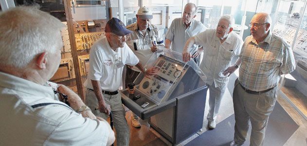 Veterans at the scene where Alan Shepard became the first American in space