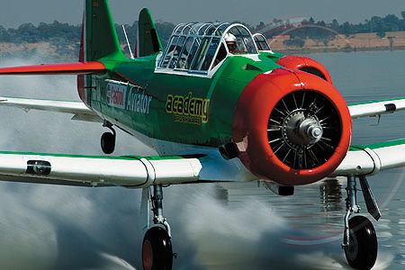 AT-6 Harvard walk on water