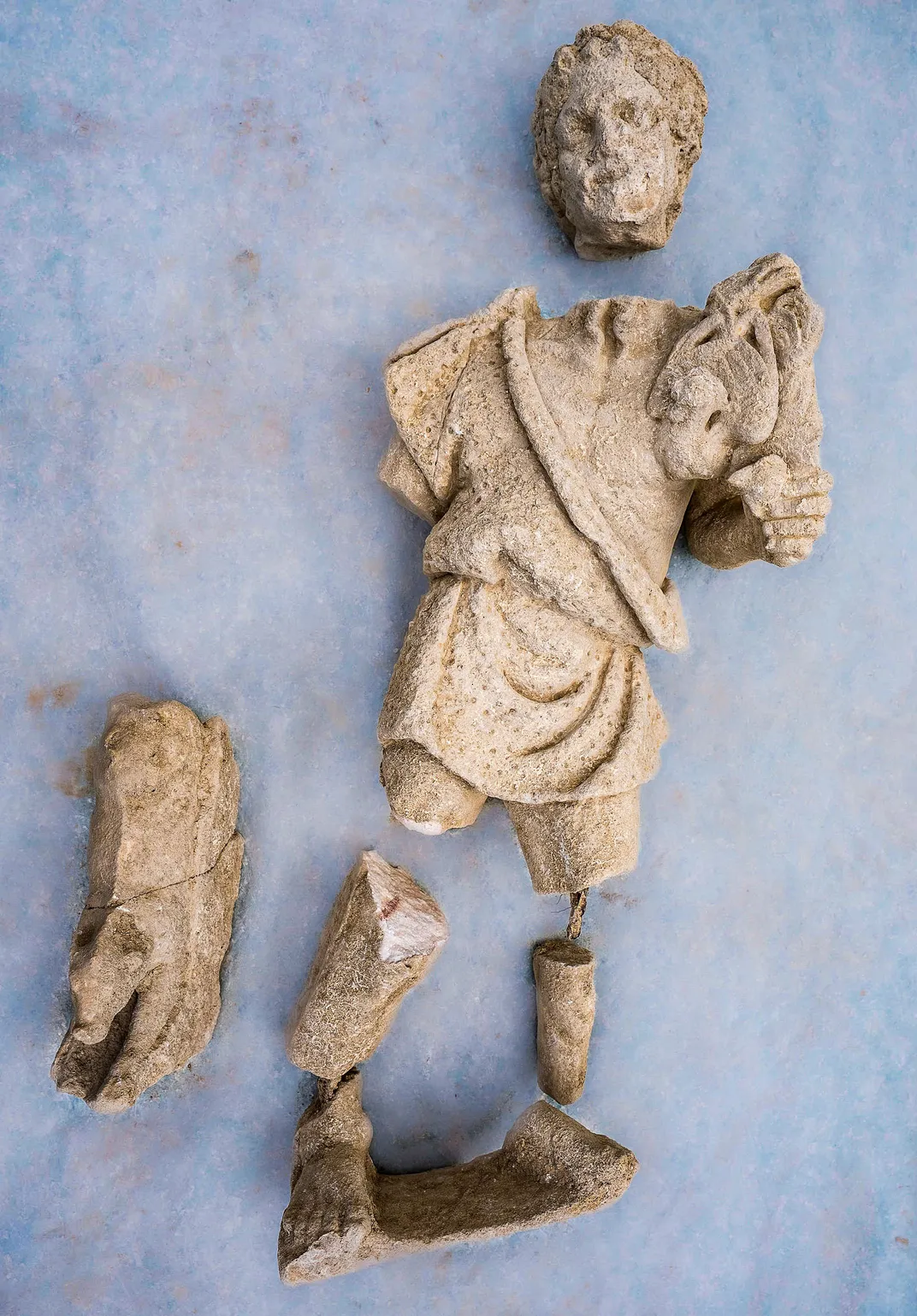 This statue may depict Silvanus, the Roman god of the countryside.