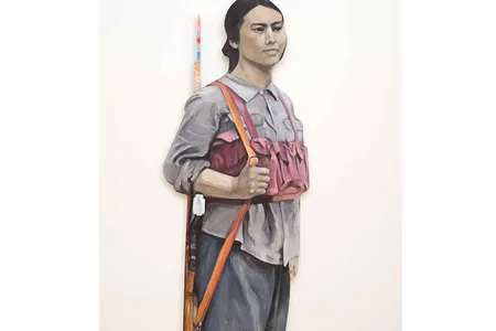 Titled Avant-Garde, the monumental shaped canvas alludes to Liu as a &ldquo;guard&rdquo; of a socialist reality she did not condone.