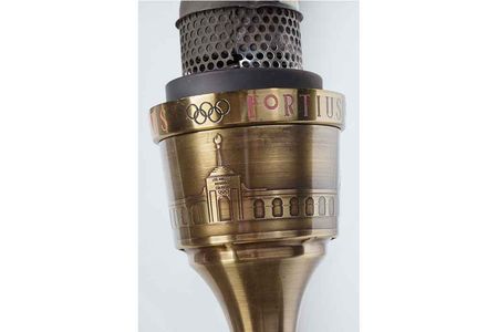 Two-time medalist Rafer Johnson donated the metal torch he used to light the Olympic Flame at the Los Angeles games in 1984 to the National Museum for African American of History and Culture.