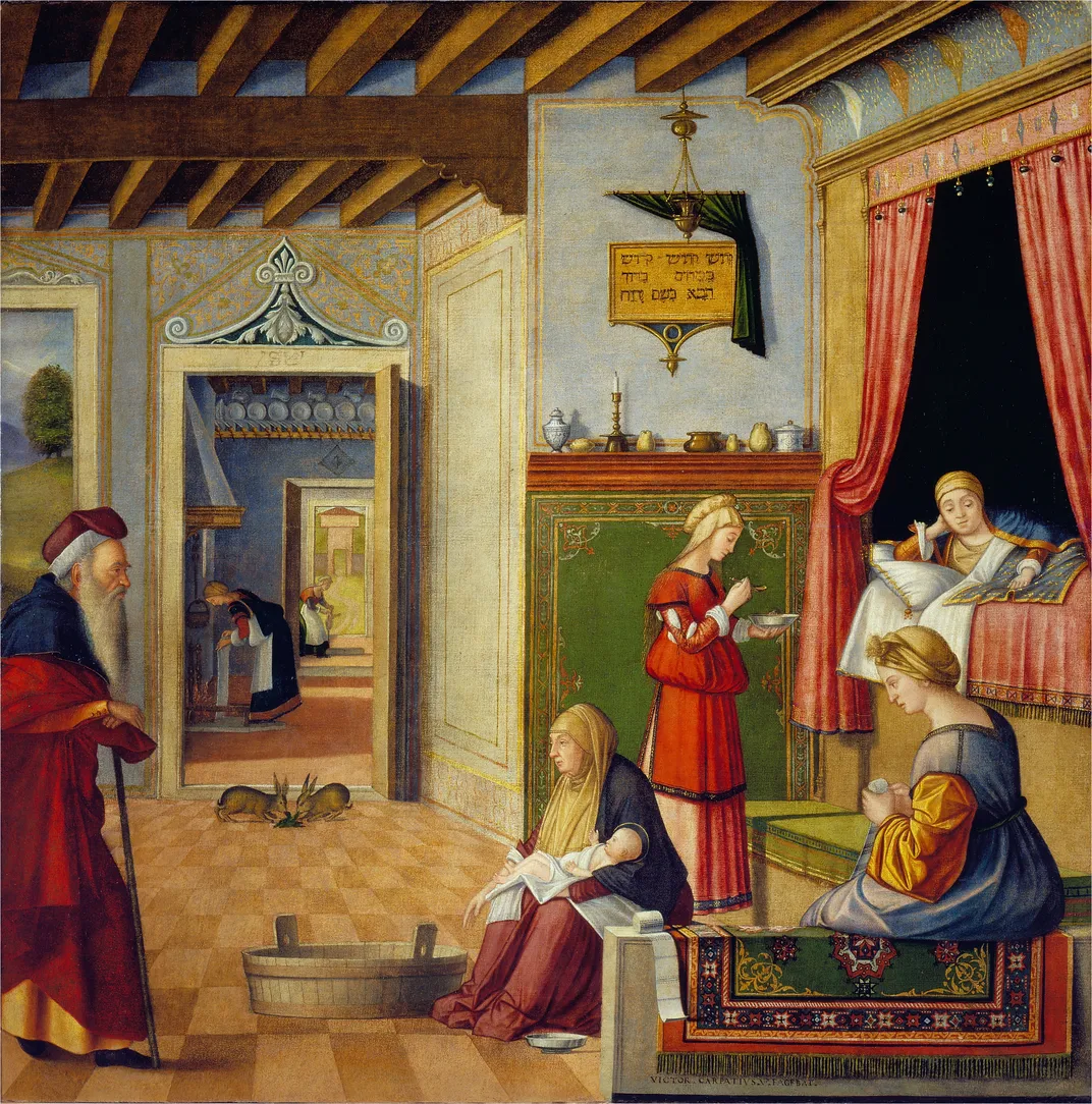 Carpaccio's Birth of the Virgin, c. 1502, oil on canvas