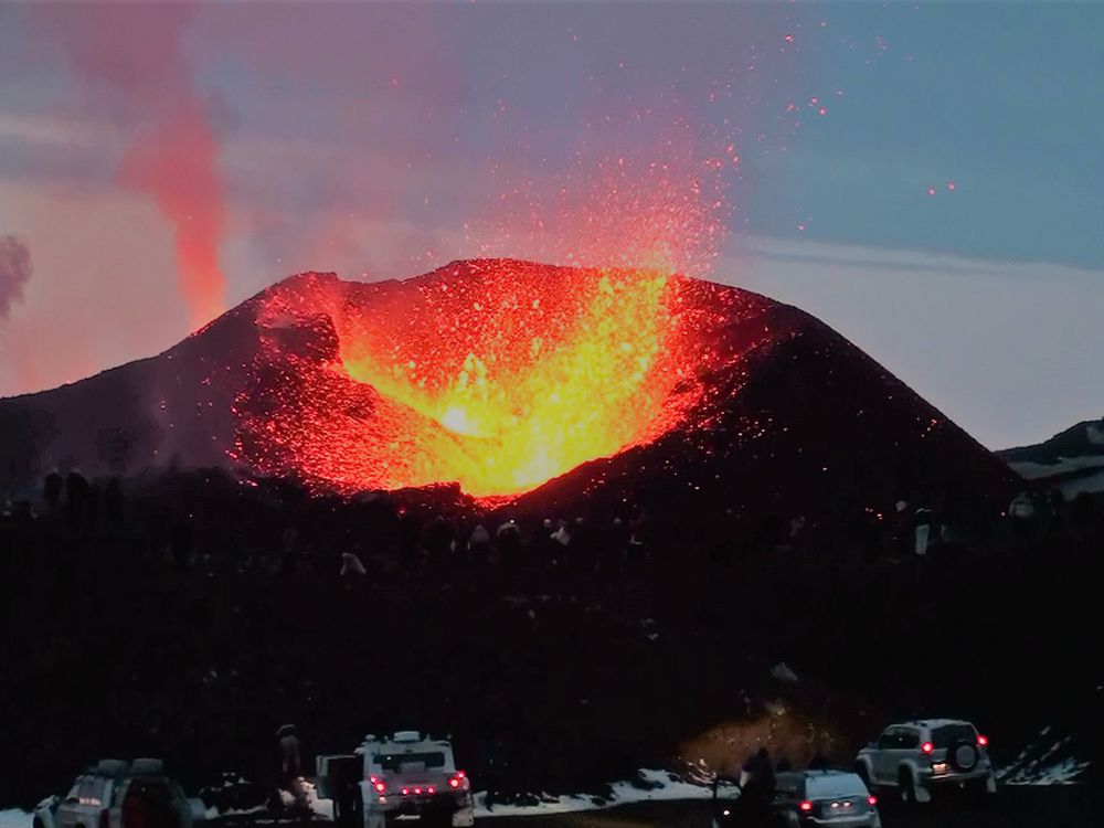 Volcano and Cars