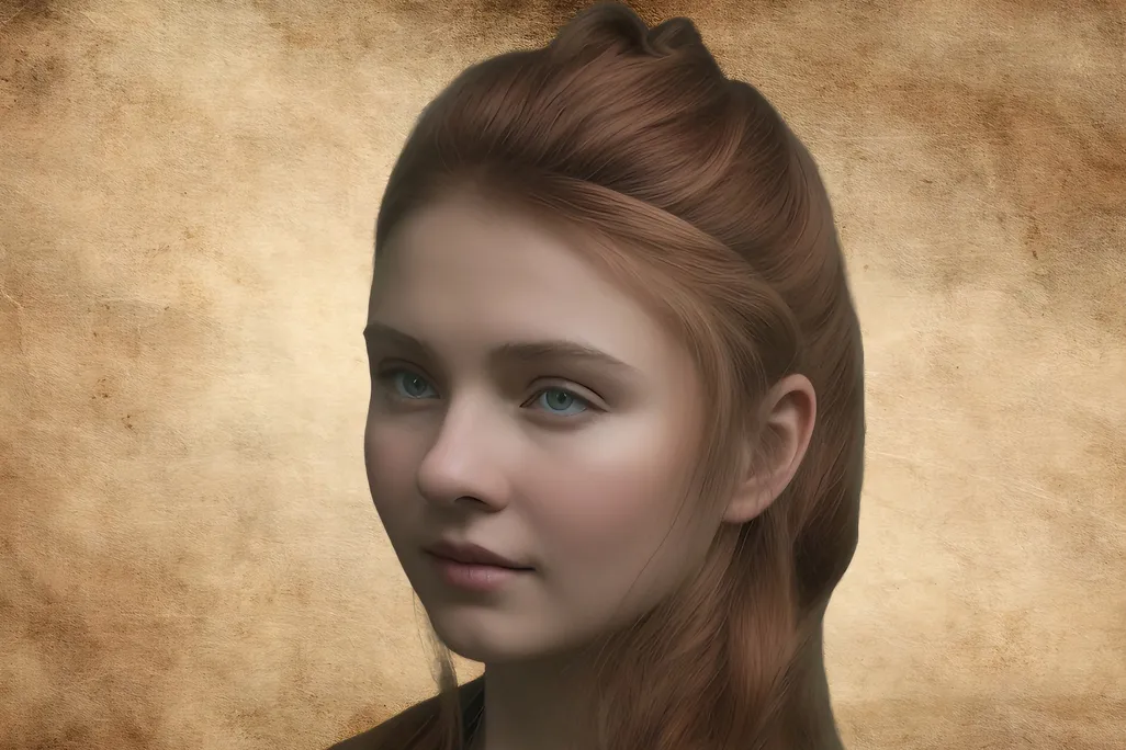 Digital image of woman's face