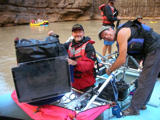 Greg MacGillivray during the making of Grand Canyon Adventure
