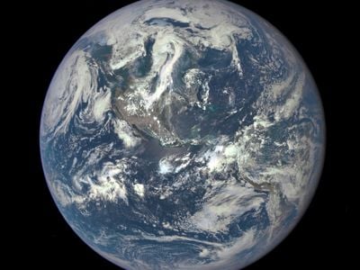 Earth as seen on July 6, 2015 from a distance of one million miles by a NASA scientific camera aboard the Deep Space Climate Observatory spacecraft.