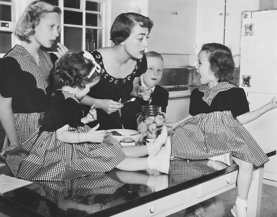 Joan Crawford with her four adopted children