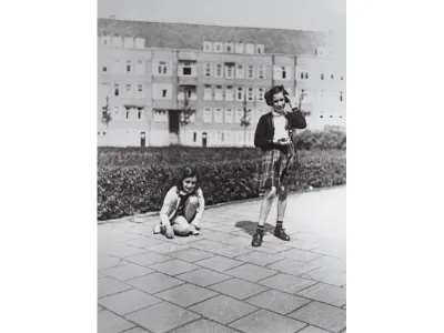 Their shared German language helped Anne Frank, left, and Hannah Goslar forge a friendship as refugees in Amsterdam.