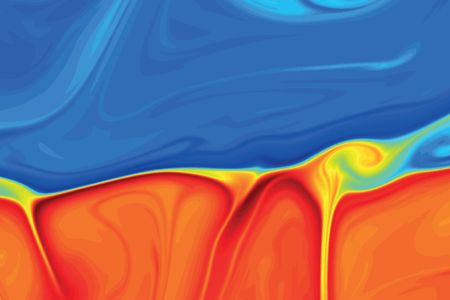 This image shows the stratification of Lake Kivu, with its lower, warmer waters separated from its higher, cooler waters.