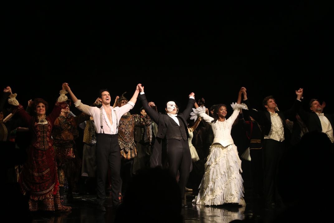 Curtain call at The 34th Anniversary Performance of Andrew Lloyd Webber's "Phantom of The Opera" on Broadway at The Majestic Theater on January 26, 2022.