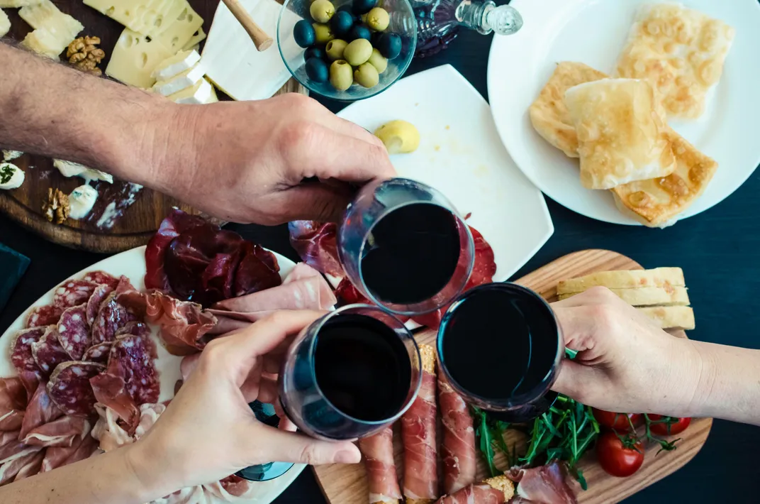 Enjoying the wine and food of Italy