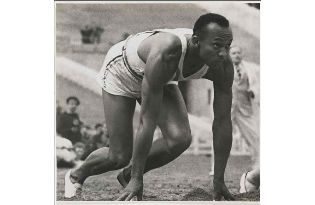 Jesse Owens by Leni Riefenstahl, gelatin silver print, 1936