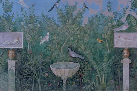 Pompeii, House of the Golden Bracelet, Garden Scene, 1st century BC - 1st century AD.