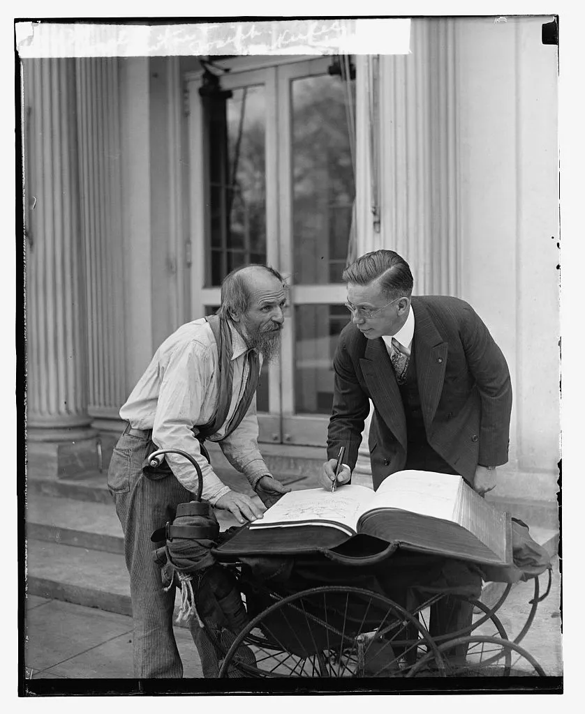 Walter H. Newton (right) and Joseph Mikulec (left) in 1929