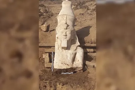 The fully intact statue would have measured nearly 23 feet tall.