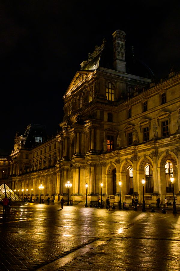 The Louvre at night. thumbnail