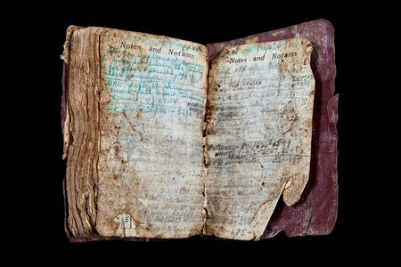 Flight attendant Lorraine Bay carefully recorded every flight she worked in this log book, found near the wreckage of Flight 93 in Shanksville, Pennsylvania.