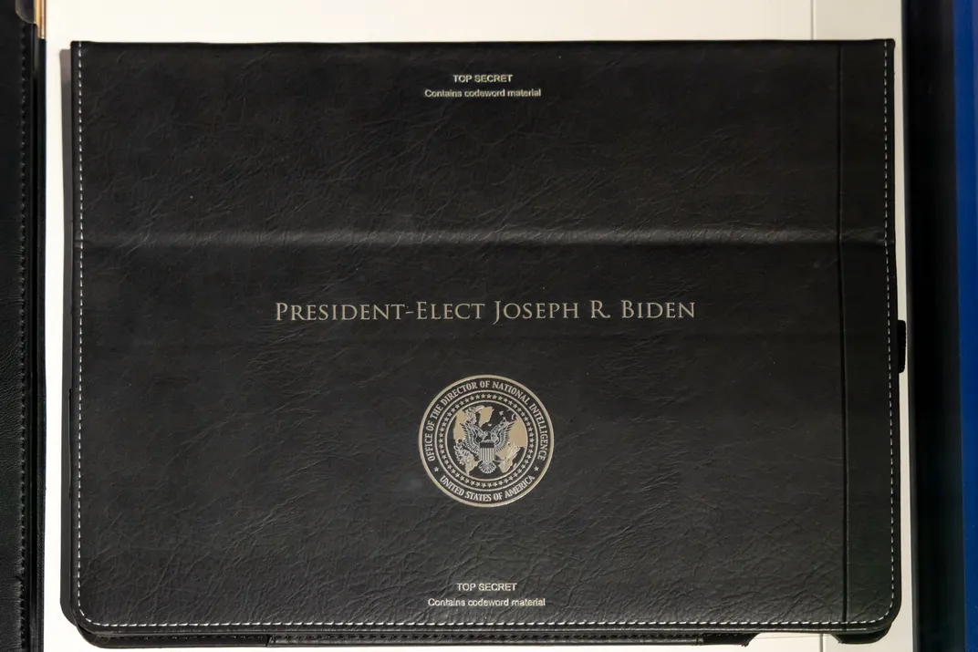 Biden's briefing folder