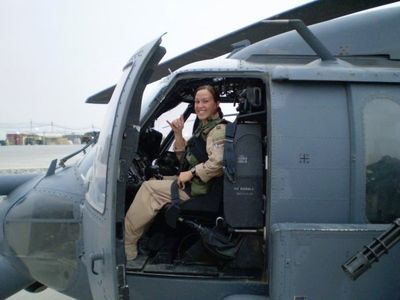 Mary Jennings Hegar flew Sikorsky HH-60 Pave Hawk helicopters in Afghanistan.